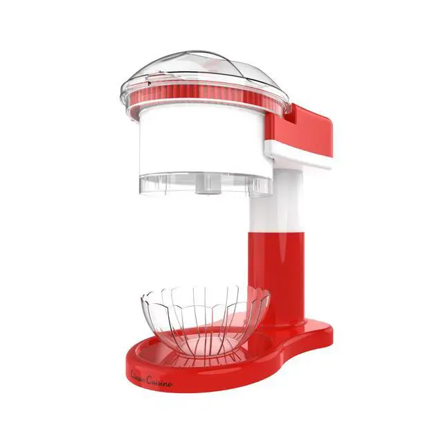 Alt view image 7 of 7 - Shaved Ice Maker- Snow Cone, Italian Ice, and Slushy Machine for Home Use, Countertop Electric Ice Shaver/Chipper with Cup