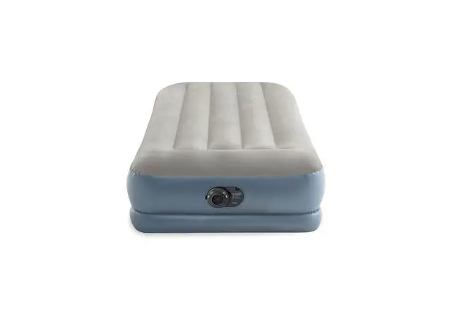 Alt view image 2 of 7 - 64115ED Dura-Beam Standard Pillow Rest Air Mattress: Fiber-Tech Twin Size Built-in Electric Pump 12in Bed Height 300lb Weight Capacity