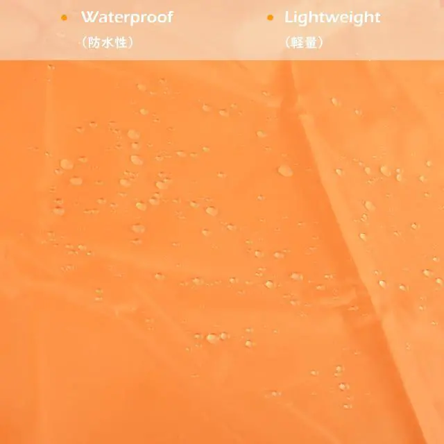 Alt view image 4 of 7 - Hammock Rain Fly Waterproof Tarp Camping Tent Footprint Groundsheet Cloth Backpacking Tarp Camp Shelter Sunshade Mat for Outdoor Hiking Beach Picnic (Orange, L - 9.8 x 9.5ft)