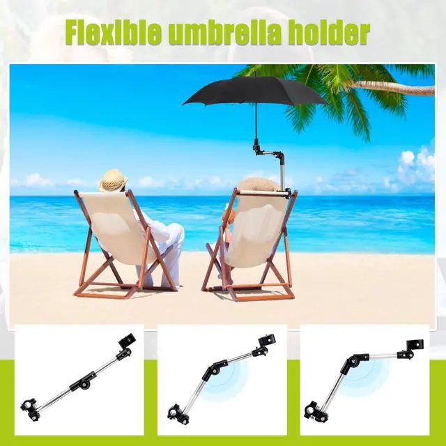 Alt view image 6 of 7 - Wheelchair Umbrella Mount Holder, Umbrella Holder for Wheelchair, Sun Umbrella Clamp for wheelchairs, for Wheelchair Handlebars with Diameter of 20mm, Wheelchair Accessory