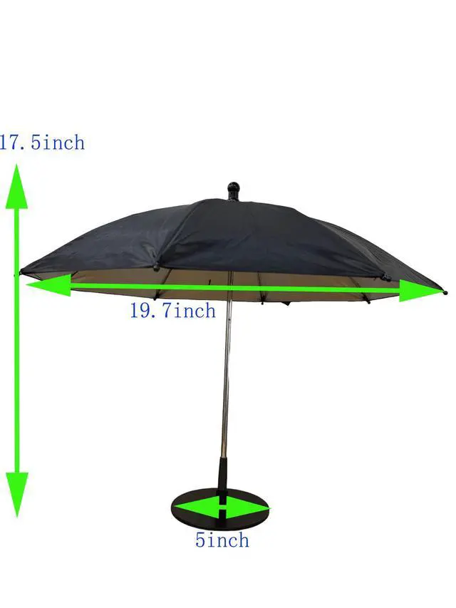Alt view image 4 of 6 - Mini Sun Shade Umbrella with Windproof Base Protects Drinks, Phones, and Devices from Sun, Wind, Debris and Light Rain for Pool,Tabletop, Camping, Patio