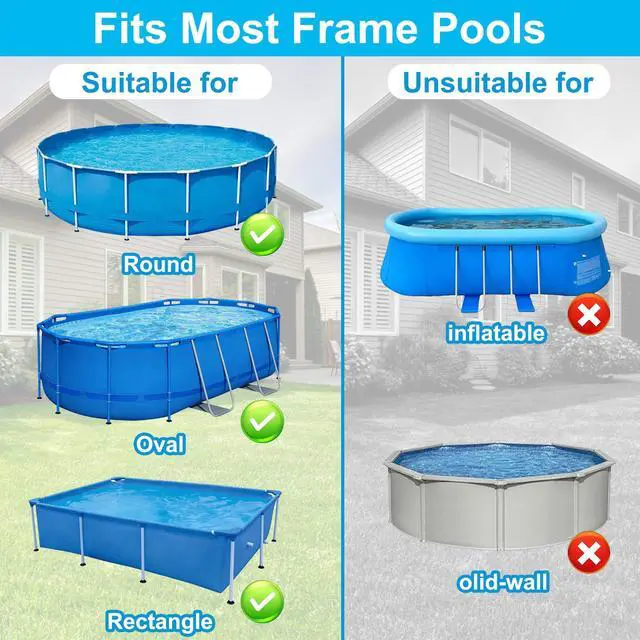 Alt view image 5 of 7 - Pool Bar for Above Ground Pool Swim Up Bar 38.4" x12" Adjustable Poolside Table Foldable Swimming Pool Shelf Fits Round Oval Rectangle Pools Clip-On Drink Table for Deck Patio, White