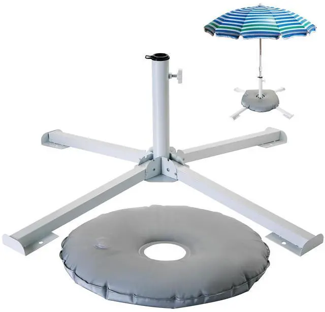 Main image of Portable Beach Umbrella Stand, Foldable Umbrella Stand, Adjustable Patio Umbrella Base Holder with Weight Bag, Sunshade Holder for Beach, Outdoor, Courtyard, Beach