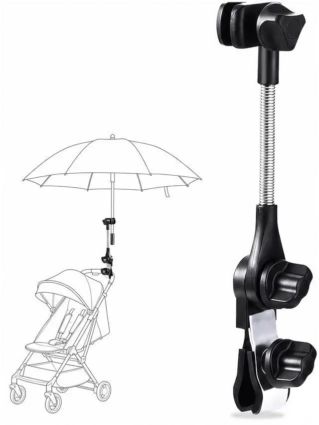 Main image of Universal Umbrella Holder for Chair, 360° Adjustable Umbrella Clamp Mount for Stroller, Beach Chair, Wheelchair & Golf Cart - Tool-Free Installation for Sun & Rain Protection