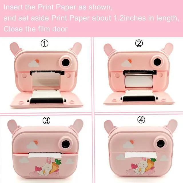Alt view image 4 of 7 - 12 Rolls Kids Instant Camera Refill Print Paper Film, Coreless Thermal Print Paper, Suitable Width 2 1/4"(57mm) Most Kids Instant Camera and Portable Cash Registers Mobile Printer
