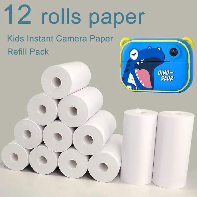 Alt view image 7 of 7 - 12 Rolls Kids Instant Camera Refill Print Paper Film, Coreless Thermal Print Paper, Suitable Width 2 1/4"(57mm) Most Kids Instant Camera and Portable Cash Registers Mobile Printer