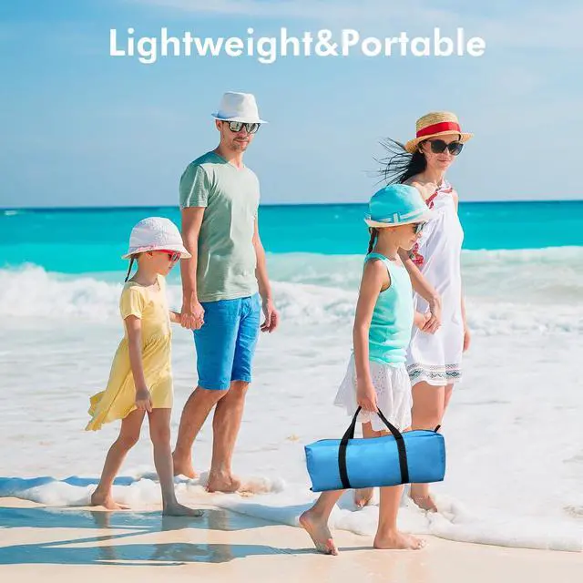 Alt view image 2 of 7 - Beach Tent, Portable Sun Shelter for 2/3/4/6-8 Person with UPF 50+ UV Protection, Easy Setup Waterproof Beach Shade Canopy Cabana for Family Outdoor and Picnics, Fishing with Carrying Bag