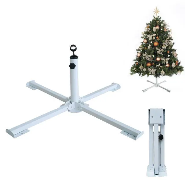 Alt view image 3 of 7 - Foldable Portable Beach Umbrella Stand-Portable Patio Umbrella Base Holder,Outdoor Sunshade Anchor,with Weight Bag,Rust Free Tempered Iron Umbrella Stand for Courtyard,Garden,Beach,Grass