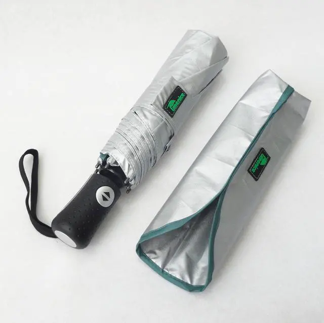 Alt view image 3 of 6 - UPF 50+ UV Protection Travel Umbrella Ultra Light Weight Green