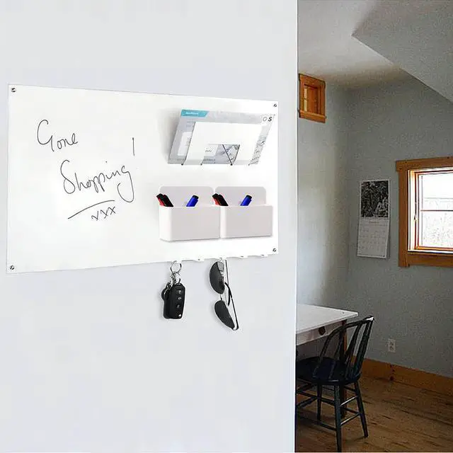 Alt view image 7 of 7 - Magnetic Dry Erase Marker Holder, Magnetic Pen Marker Holder for Whiteboard, Fridge, Locker Accessories, Classroom, Office, Home, Magnet Pen Cup,1 Pack, White