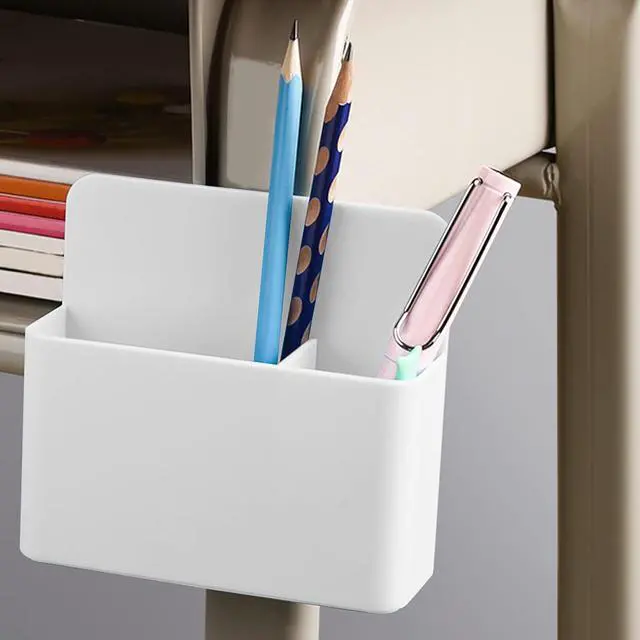 Alt view image 6 of 7 - Magnetic Dry Erase Marker Holder, Magnetic Pen Marker Holder for Whiteboard, Fridge, Locker Accessories, Classroom, Office, Home, Magnet Pen Cup,1 Pack, White