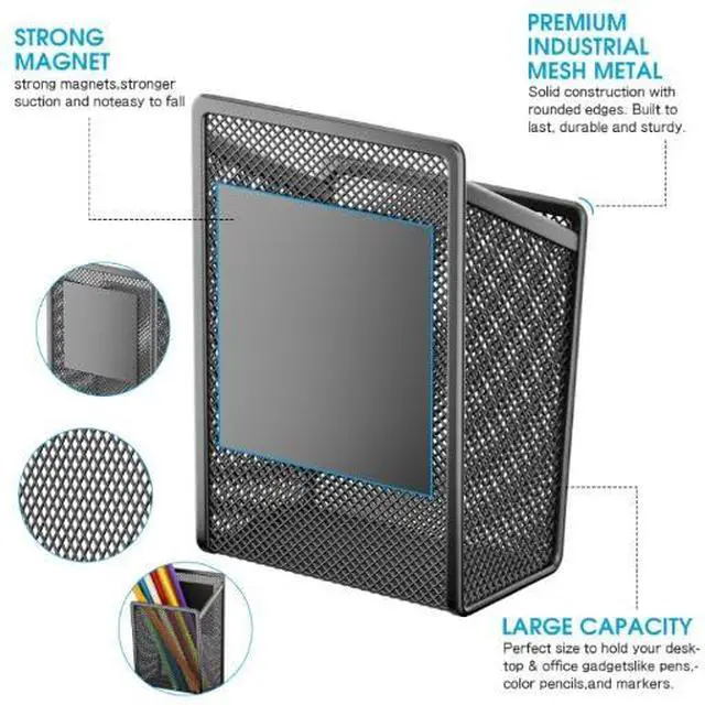 Alt view image 4 of 6 - Magnetic Pen Holder,Single Magnetic Pencil Locker Holder Organizer