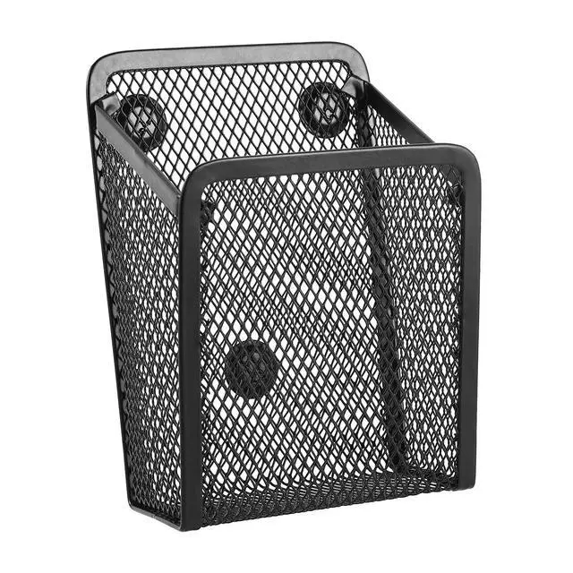 Alt view image 2 of 7 - Magnetic Pencil Holder,Mesh Stainless Steel Pen Basket, Metal Writing Utensil Storage Organizer for Whiteboard,Blackboard,Kitchen, Locker, Home, or Office