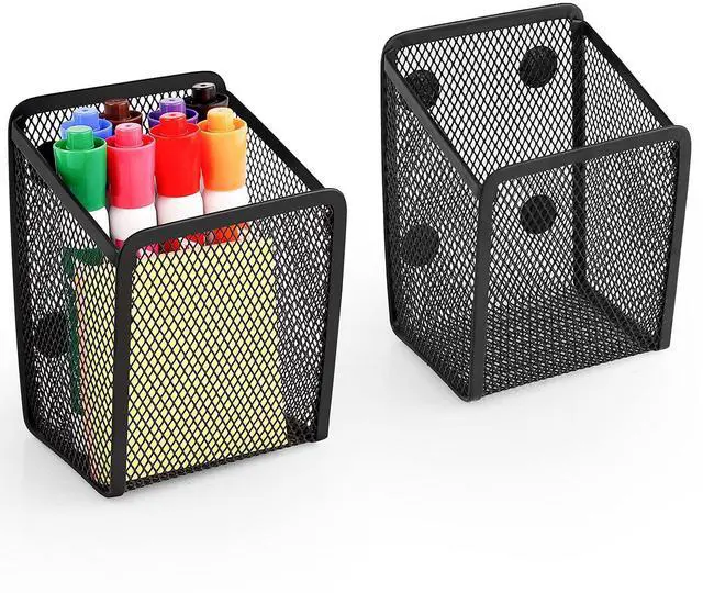 Main image of Magnetic Pencil Holder Whiteboard Pen Holder Locker Accessories (1-Slot*2)