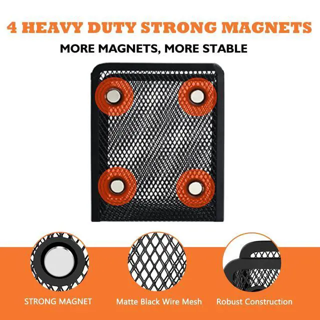 Alt view image 2 of 7 - Magnetic Pencil Holder Whiteboard Pen Holder Locker Accessories (1-Slot*2)