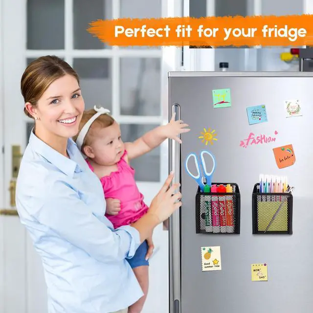 Alt view image 6 of 7 - Magnetic Pencil Holder Whiteboard Pen Holder Locker Accessories (1-Slot*2)