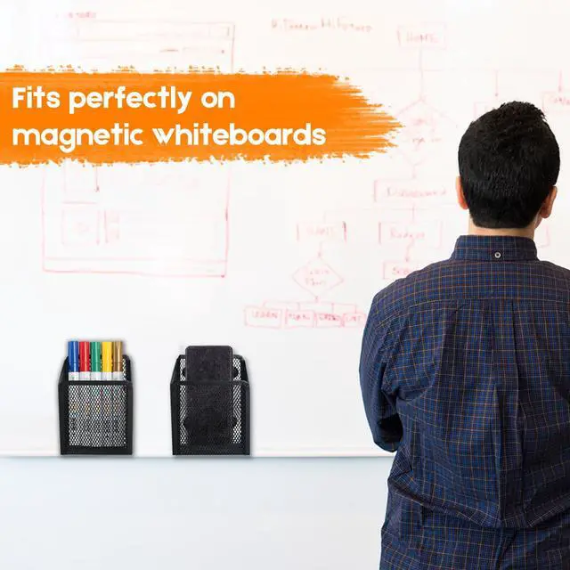 Alt view image 5 of 7 - Magnetic Pencil Holder Whiteboard Pen Holder Locker Accessories (1-Slot*2)