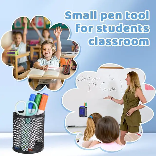 Alt view image 6 of 6 - Magnetic Pencil Holder - Locker Accessories, 2 Pack Magnetic Pen Holder for Refrigerator for Home School and Office, Black