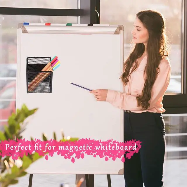 Alt view image 3 of 6 - Magnetic Pencil Holder - Extra Strong Magnets Mesh Marker Holder