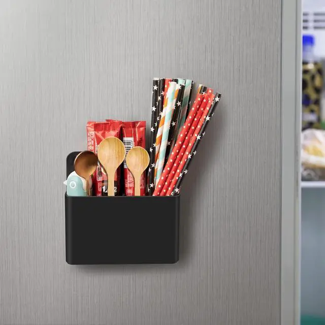 Alt view image 5 of 7 - Magnetic Pen Holder, Pencil Accessories Whiteboard Organizer, Black