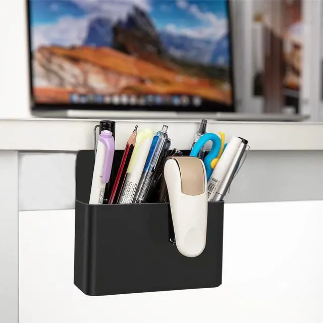 Alt view image 6 of 7 - Magnetic Pen Holder, Pencil Accessories Whiteboard Organizer, Black