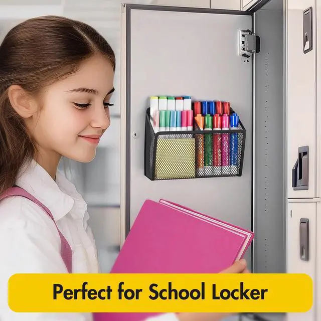 Alt view image 5 of 7 - Magnetic Dry Erase Marker Holder for Whiteboard, Locker Organizer