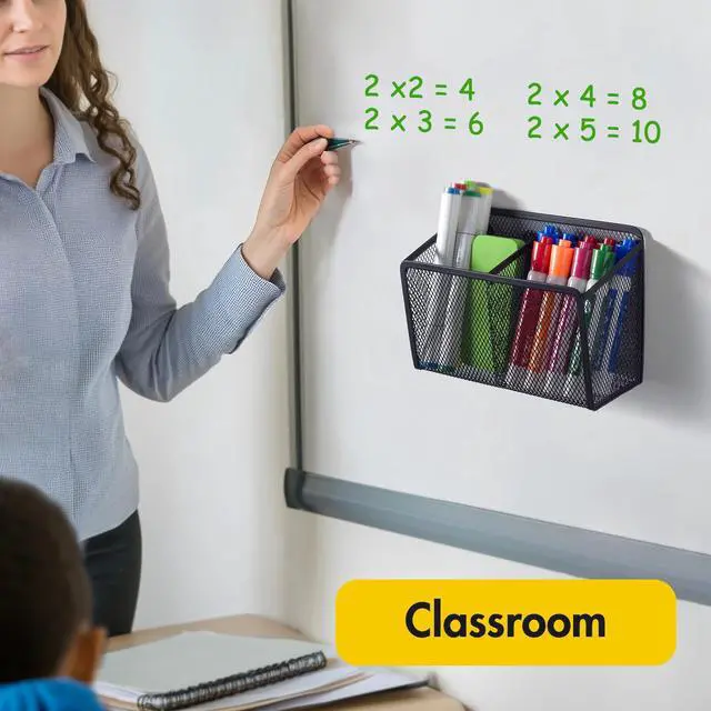Alt view image 6 of 7 - Magnetic Dry Erase Marker Holder for Whiteboard, Locker Organizer
