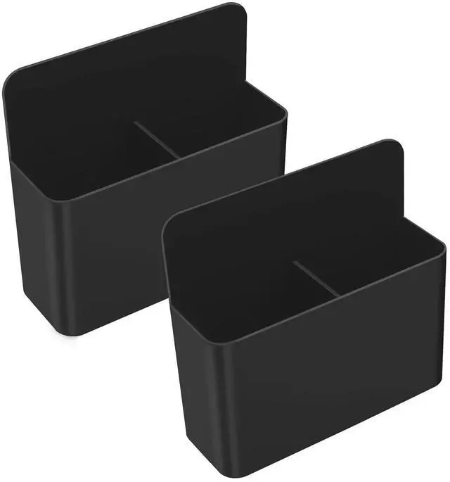 Main image of Magnetic Pen Holder, 2-Pack, Whiteboard Organizer, Black
