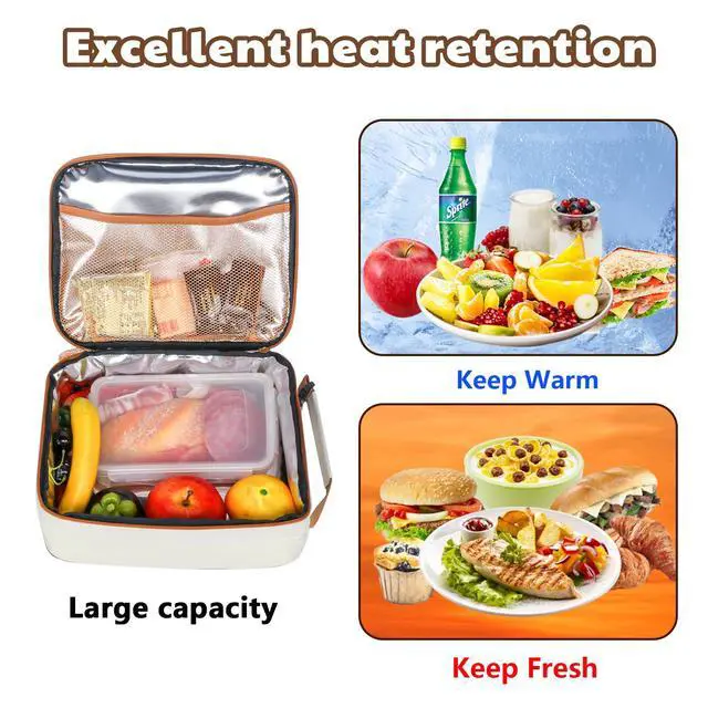 Alt view image 7 of 7 - Insulated Lunch Bag Women, Reusable Lunch Box for Women & Men, Adluts Lunchbox for Work, Portable Lunchbag18654-BE