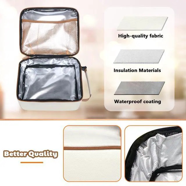 Alt view image 6 of 7 - Insulated Lunch Bag Women, Reusable Lunch Box for Women & Men, Adluts Lunchbox for Work, Portable Lunchbag18654-BE
