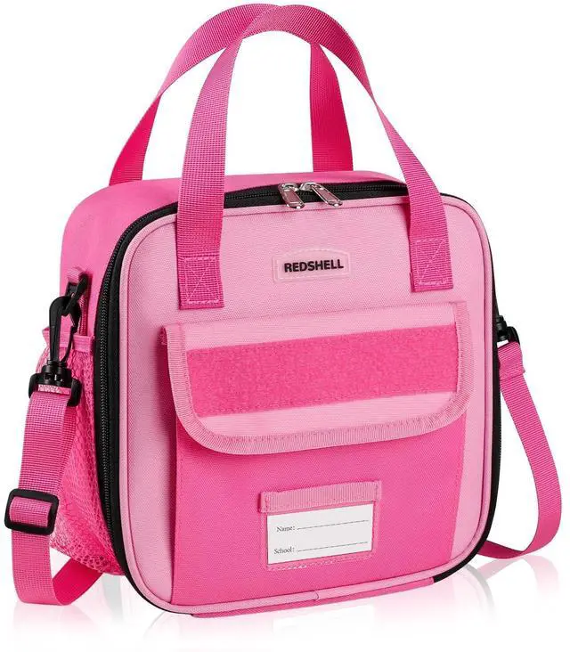 Main image of Lunch Box Kids, Large Insulated Lunch Bag for Girls, Rose Red