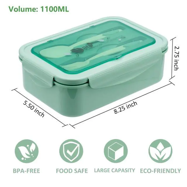 Alt view image 6 of 7 - Bento Boxes for Adults - 1100 ML Bento Lunch Box Container For Kids