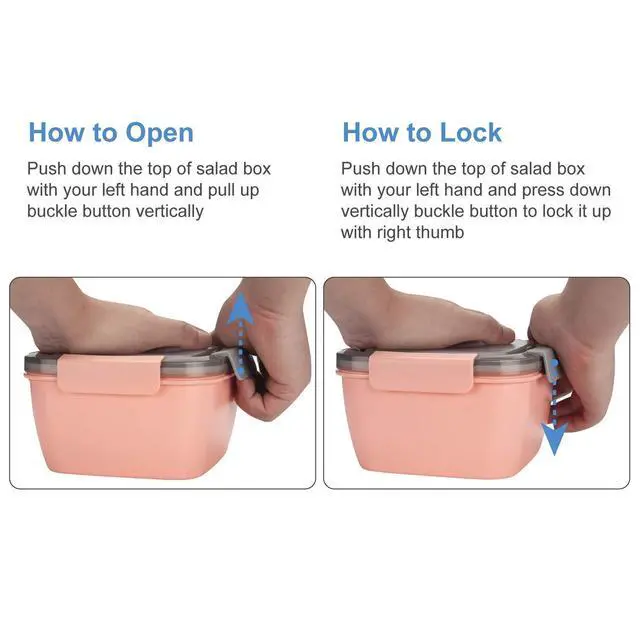 Alt view image 4 of 7 - Salad Lunch Container To Go, 2 Packs 52-oz Salad Bowls to go for lunch