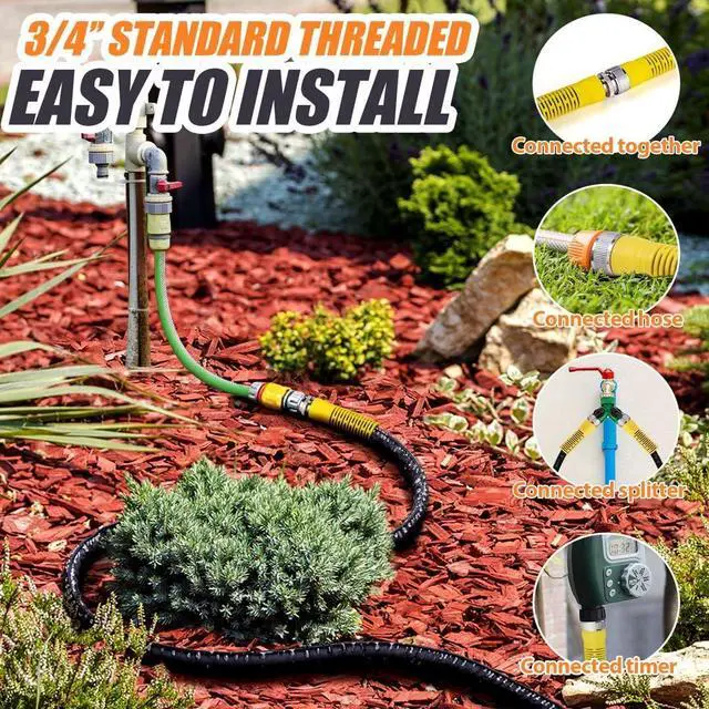 Alt view image 5 of 7 - Heavy Duty Flat Garden Soaker Hose 100FT