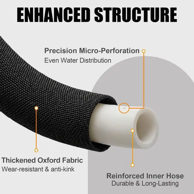 Alt view image 4 of 7 - 100FT Flat Soaker Hose, Heavy Duty Garden Watering Hose