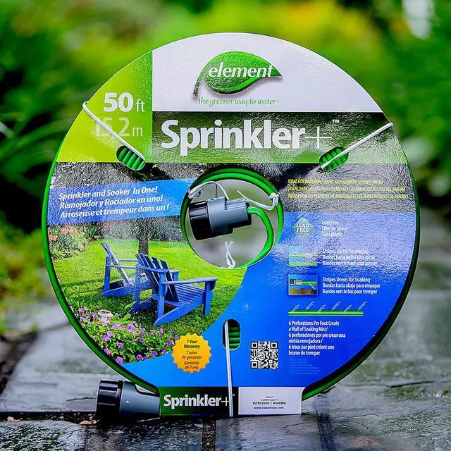 Alt view image 5 of 6 - Element Sprinkler+, Sprinkler and Soaker Hose Combo, 50' Length, Green