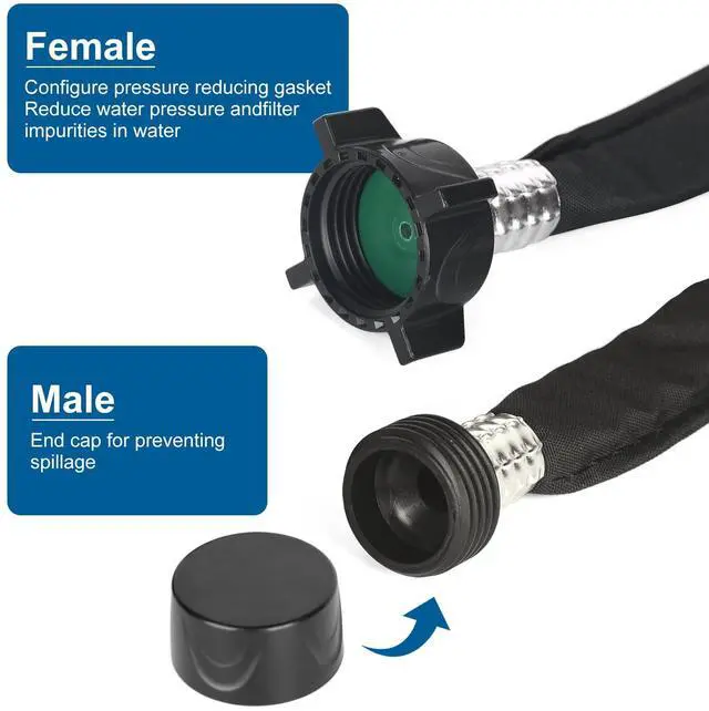 Alt view image 3 of 7 - Flat Soaker Hose 50FT Lightweight and Flexible Irrigation Solution for Garden Beds, Flower Beds, and Lawns (50FT)