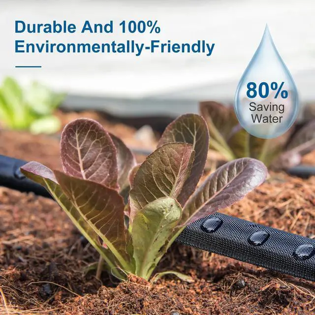 Alt view image 5 of 7 - Flat Soaker Hose 50FT Lightweight and Flexible Irrigation Solution for Garden Beds, Flower Beds, and Lawns (50FT)