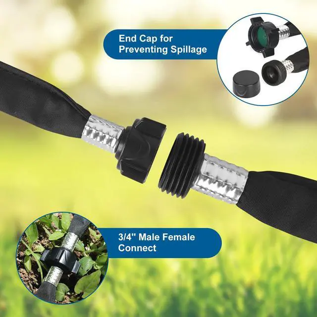 Alt view image 7 of 7 - Flat Soaker Hose 50FT Lightweight and Flexible Irrigation Solution for Garden Beds, Flower Beds, and Lawns (50FT)