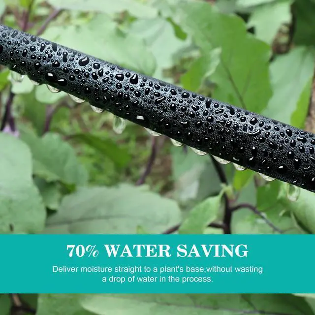 Alt view image 3 of 7 - Flat Soaker Hose 50FT for Garden Beds Drip Hose Heavy Duty Save 80% Water for Vegetable Tree (50FT)