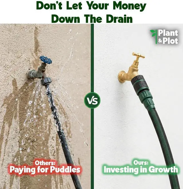 Alt view image 2 of 6 - Flat Soaker Hose 50ft for Garden // Drip Hose for Garden Beds, Lawns and Trees // Heavy Duty Leakproof Design with Quick Connect // Linkable Irrigation System for Vegetables and Flowers