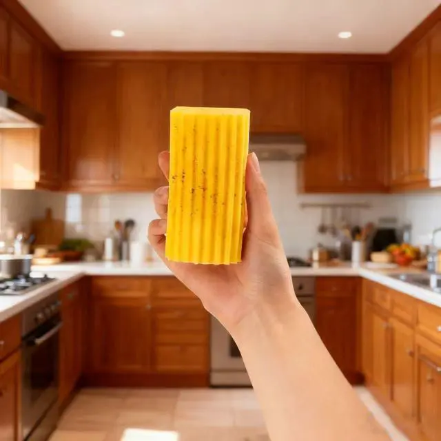 Alt view image 5 of 6 - Damp Clean Duster Sponge 4 Pack Household Cleaning Sponges Reusable Dusting Sponge for Brushing Blind Glass Vents Window Mirrors Baseboards