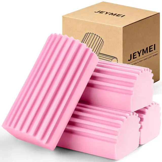 Main image of Damp Clean Duster Sponge,4Pcs Pink Dust Sponge for Cleaning