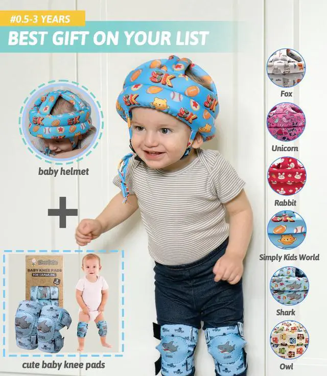 Alt view image 7 of 7 - Baby Head Protector - Baby Helmet for Crawling Walking Running - No Bumps and Soft Cushion - Adjustable Protective Cap Infant Baby Safety Headguard - Toddler Helmets 6-12 Months 1-2 Years Old
