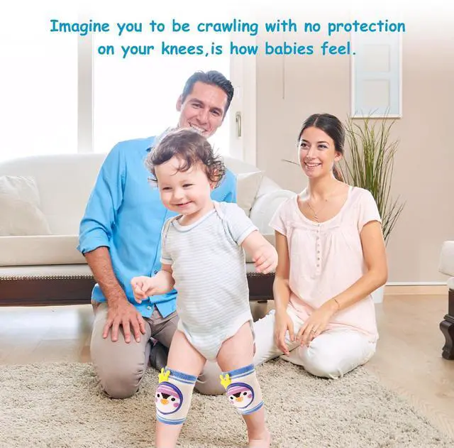 Alt view image 2 of 7 - Baby Knee Pads for Crawling, Anti-Slip and Protect Toddlers Knees. Knee Warmer and Breathable 3D Mesh for Boys and Girls, 3 6 12 Months Old Baby Must Haves (3 Pairs)