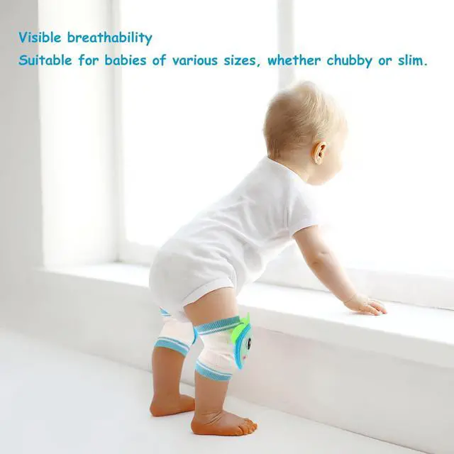 Alt view image 6 of 7 - Baby Knee Pads for Crawling, Anti-Slip and Protect Toddlers Knees. Knee Warmer and Breathable 3D Mesh for Boys and Girls, 3 6 12 Months Old Baby Must Haves (3 Pairs)