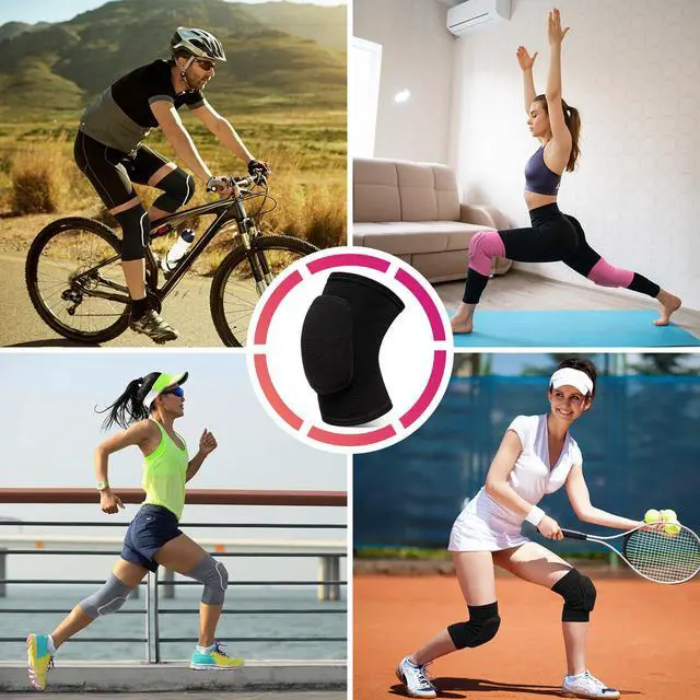 Alt view image 4 of 7 - Volleyball Knee Pads,Knee Pads for Women,Men,Kids,Girls,Knee Brace for Basketball Volleyball Football Dance Yoga Tennis Running Cycling Workout Climbing (Black, Small)
