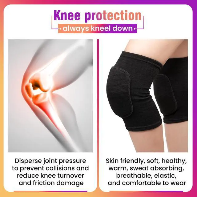 Alt view image 7 of 7 - Volleyball Knee Pads,Knee Pads for Women,Men,Kids,Girls,Knee Brace for Basketball Volleyball Football Dance Yoga Tennis Running Cycling Workout Climbing (Black, Small)