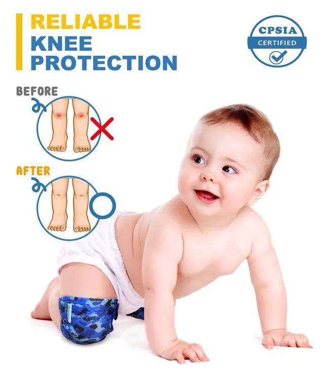 Alt view image 3 of 7 - Baby Crawling Knee Pads (2 Pairs), Rodilleras para Bebe - Comfortable Knee Protector for Toddler, Infant, Girl, Boy, Crawler