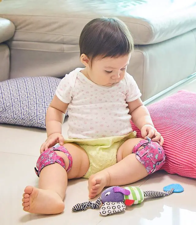 Alt view image 7 of 7 - Baby Crawling Knee Pads (2 Pairs), Rodilleras para Bebe - Comfortable Knee Protector for Toddler, Infant, Girl, Boy, Crawler